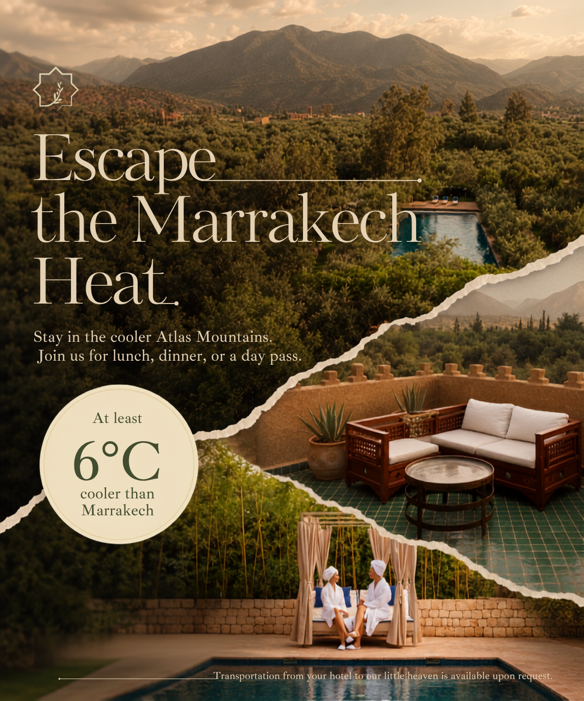 Olinto Escape the Marrakech Heat campaign advertisement